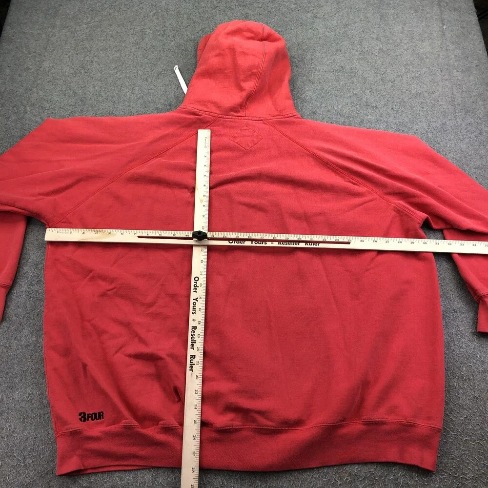 Vintage Chicago Blackhawks Hoodie Mens 4XL Red NHL Full Zip Sweatshirt Y2K